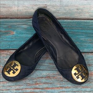 Tory Burch Navy Blue Flats Size 7.5